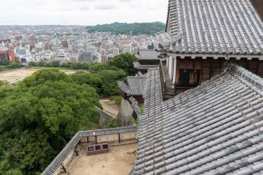Matsuyama şehir Matsuyama Castle - Japonya peyzaj