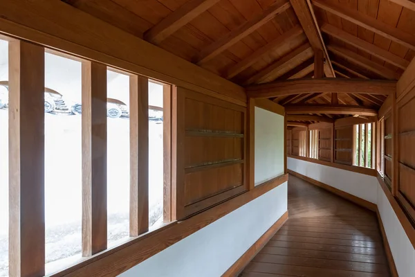 Himeji, Japonya - 29 Haziran 2017: Japonya'da Himeji, Himeji Kalesi iç. Kalenin prototip Japon kale mimari hayatta kalan en güzel örneği olarak kabul edilir.