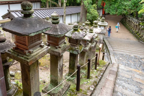 Lâmpada Monolítica Pedra Antiga Santuário Kasuka Nara Japão — Fotografia de Stock