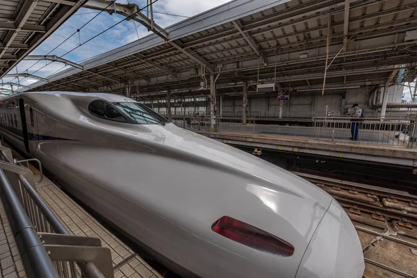 Okayama Japón Julio 2017 Vista Frontal Del Tren Japonés Alta —  Fotos de Stock