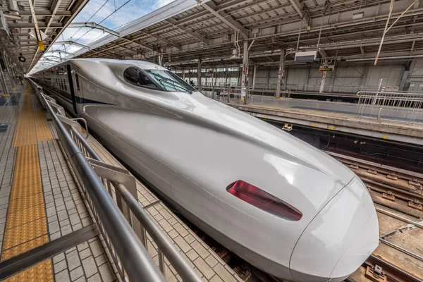 Okayama Japón Julio 2017 Vista Frontal Del Tren Japonés Alta —  Fotos de Stock