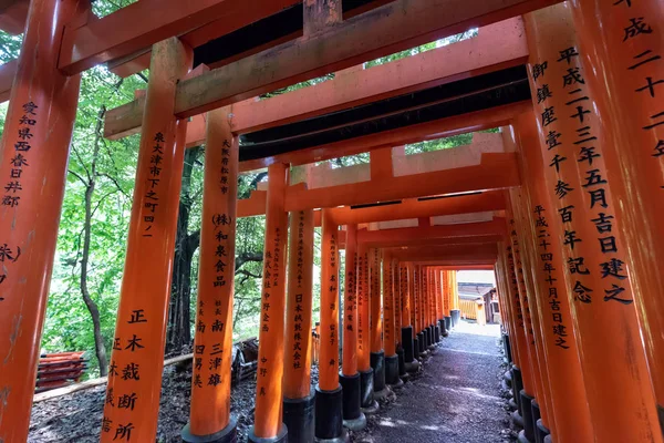 Red Torii Brány Fushimi Inari Svatyně Kjótu Japonsko — Stock fotografie
