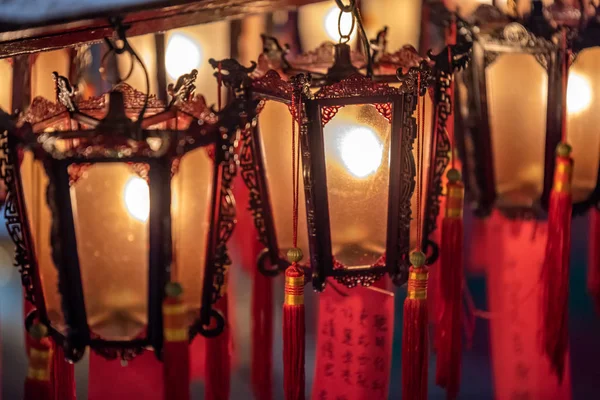 Hongkong Chinese Traditional Lighting Lantern Which Decorated Man Temple Selected — Stock Photo, Image