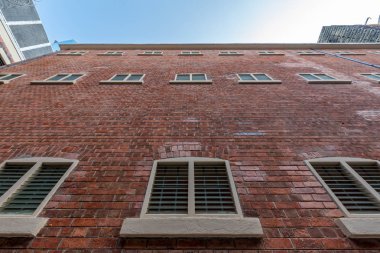 Merkez, Hong Kong - 20 Eylül 2018: Mimari tasarımını Tai Kwun, eski Merkez polis karakolu bileşik.