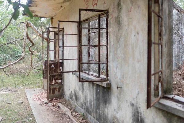 Ruína Uma Casa Abandonada Jardim Selvagem — Fotografia de Stock