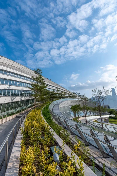 Ovanför den västra Kowloon Terminus — Stockfoto