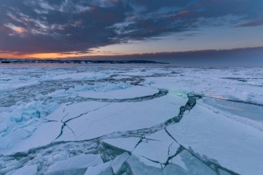 Drift Ice in Abashiri clipart