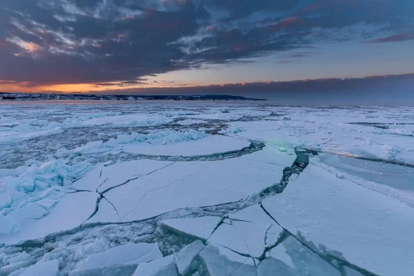 Hielo de deriva en Abashiri — Foto de Stock