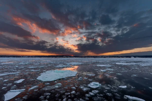 Hielo de deriva en Abashiri — Foto de Stock