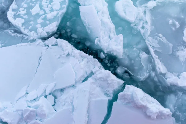 Gelo à deriva em Abashiri — Fotografia de Stock