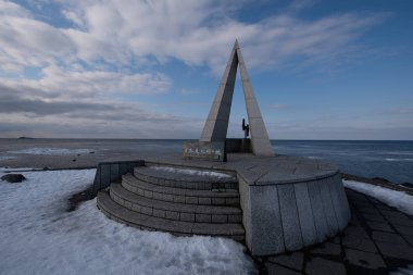 Cape Soya Hokkaido adasının en kuzey noktası, J