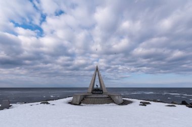 Cape Soya Hokkaido adasının en kuzey noktası, J