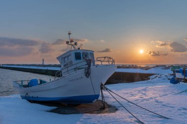Noshappu pelerininin gün batımı Hokkaido manzarası