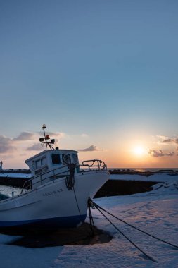 Noshappu pelerininin gün batımı Hokkaido manzarası
