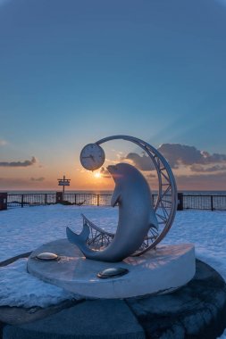 Noshappu pelerininin gün batımı Hokkaido manzarası