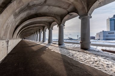 Japonya'da Wakkanai Kuzey Breakwater Dome