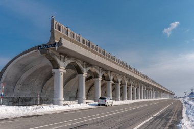 Japonya'da Wakkanai Kuzey Breakwater Dome