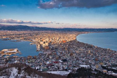 Cityscape görünümünden Mt. Hakodate teleferik