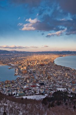 Cityscape görünümünden Mt. Hakodate teleferik