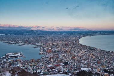 Cityscape görünümünden Mt. Hakodate teleferik