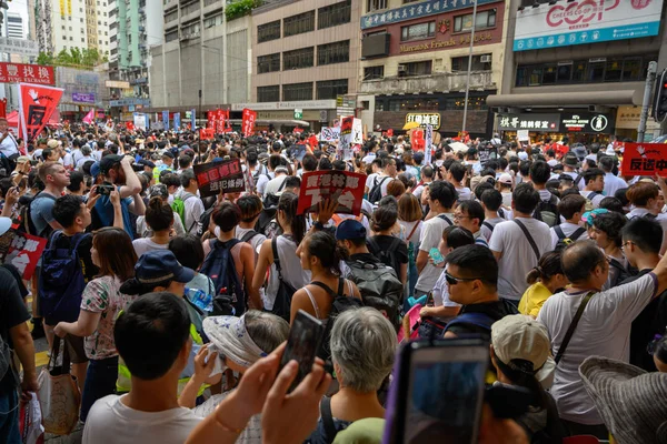 Hong Kong Június 2019 Hong Kong Június Védelme Millió Ember — Stock Fotó