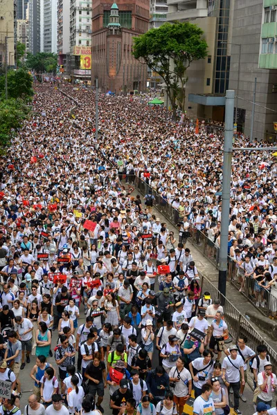 Hong Kong June 2019 Hong Kong June Protect Million People — Stock Photo, Image