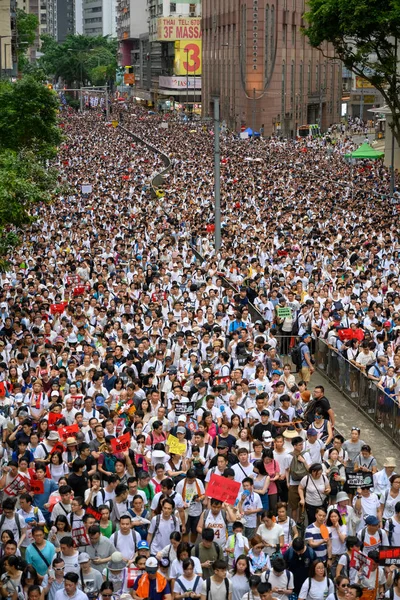 Hong Kong June 2019 Hong Kong June Protect Million People — Stock Photo, Image