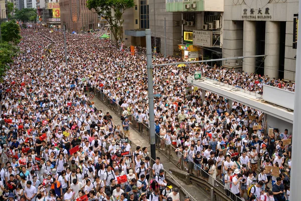 Hong Kong June 2019 Hong Kong June Protect Million People — Stock Photo, Image