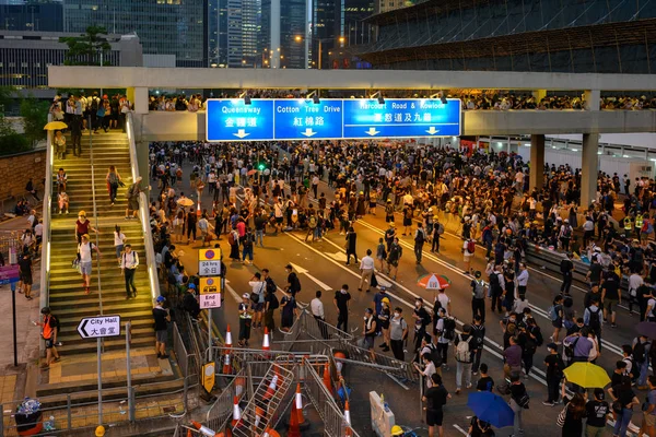 Protest gegen Auslieferungsgesetz in Hongkong — Stockfoto