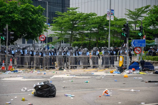 Protesto de Bill Anti-Extradição em Hong Kong Imagens De Bancos De Imagens