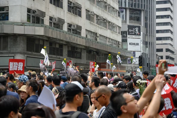 香港 6月16日引渡法案に抗議 — ストック写真