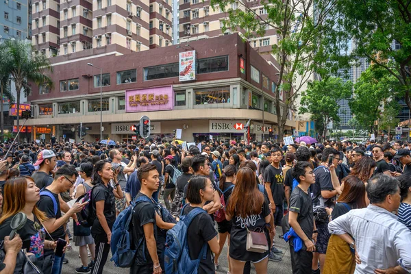 Hong Kong June 16 protest against extradition bill — Stock Photo, Image