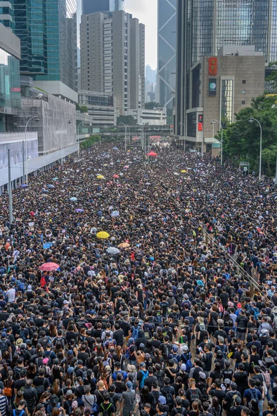 Hong Kong June 16 protest against extradition bill — Stock Photo, Image