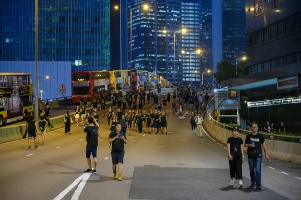 Hong Kong 16 juin protestation contre le projet de loi d'extradition — Photo