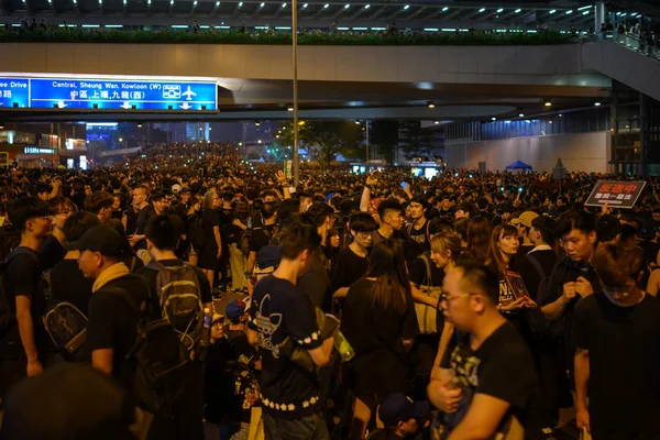 Χονγκ Κονγκ Ιούνιος 16 διαμαρτυρία κατά του νομοσχεδίου έκδοσης — Φωτογραφία Αρχείου