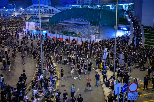 Hong Kong protesta el 16 de junio contra proyecto de ley de extradición — Foto de Stock