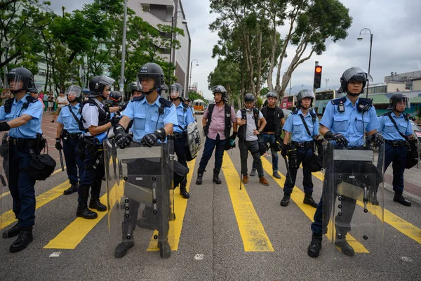 Protest mot utlämningslagen i Hongkong som eskalerar till — Stockfoto