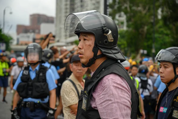Protest v Hongkongu proti vydávání zákonů, které vystupují do — Stock fotografie