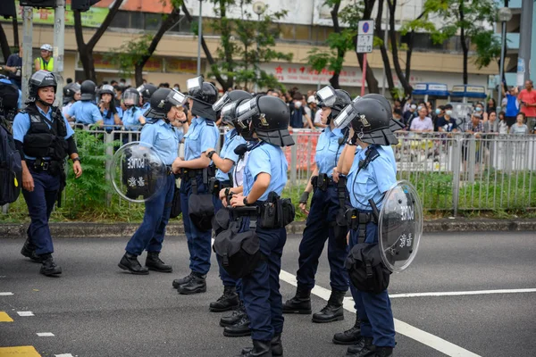 Protest in Hong Kong against extradition law which escalate into — Stock Photo, Image