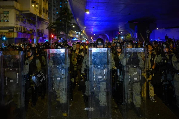 Protest przeciw ekstradycji Bill w Hong Kongu Island — Zdjęcie stockowe