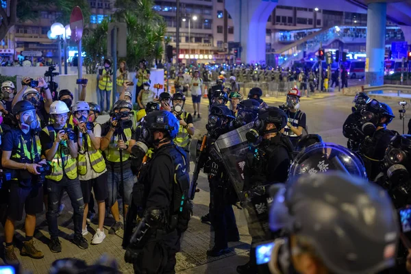 香港島での反引渡法案抗議 — ストック写真