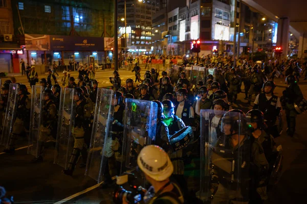 Protesta contra el proyecto de extradición en la isla de Hong Kong — Foto de Stock