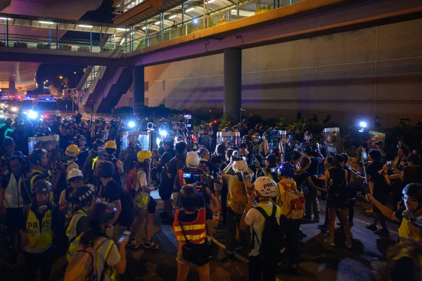 Protest proti vydání zákona na hongkongském ostrově — Stock fotografie