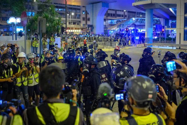 Anti- Extradition bill protest in Hong Kong Island — Stock Photo, Image