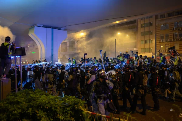 Протест против экстрадиции на острове Гонконг — стоковое фото