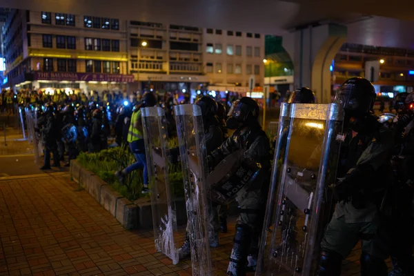 Protest przeciw ekstradycji Bill w Hong Kongu Island — Zdjęcie stockowe