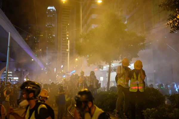 홍콩 이슬란의 홍콩 공공 시위 반범죄법 — 스톡 사진