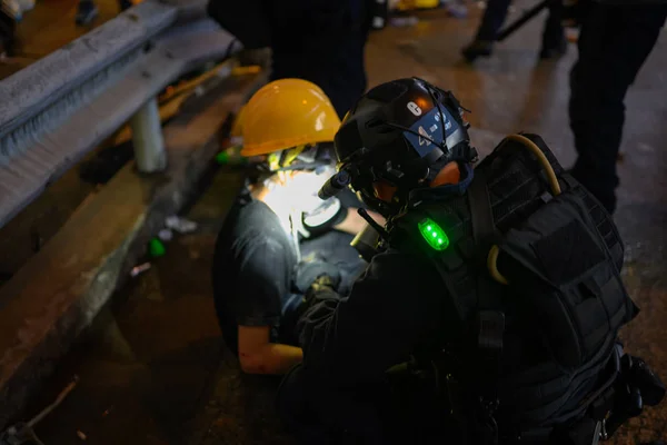 Hong Kong public protest anti-extradition law in Hong Kong Islan — Stock Photo, Image