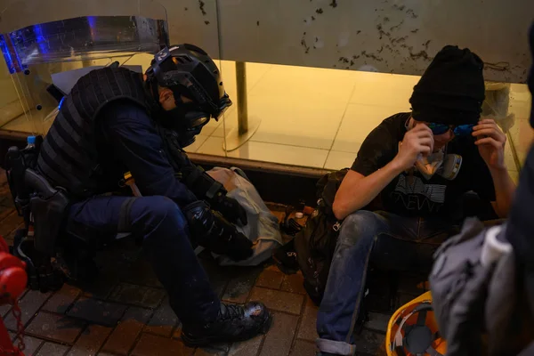 Hong Kong Public protest anti-uitleveringsrecht in Hongkong islan — Stockfoto