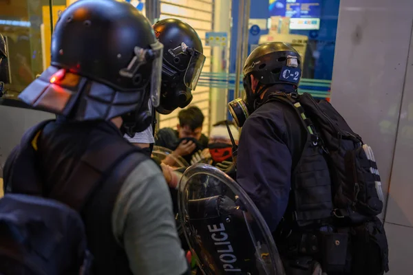 Hong Kong Public protest anti-uitleveringsrecht in Hongkong islan — Stockfoto